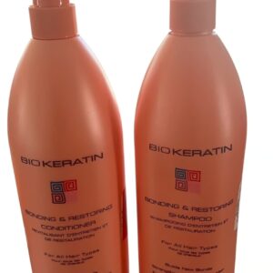 (2x pack) Biokeratin Bonding Restoring Conditioner & Bonding Restoring shampoo 33 fl oz